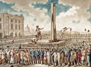 Ejecución del rey en la guillotina