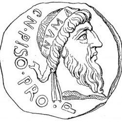 Moneda con la imagen de Numa Pompilio